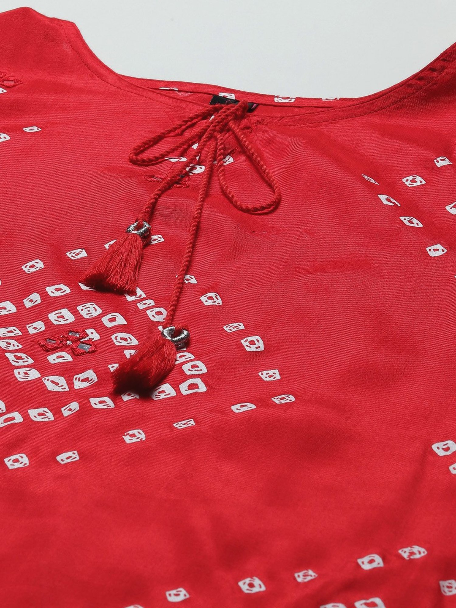 Ishin Red Printed Kurta Pant Set With Dupatta