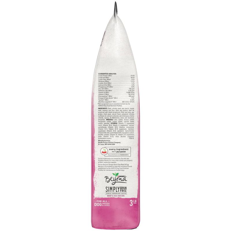 Purina Beyond Grain Free Beef & Egg Recipe Dry Dog Food - 3lbs