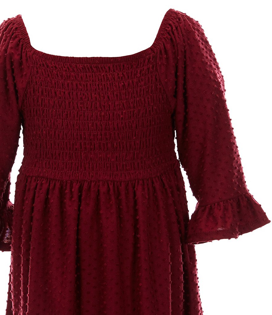 Xtraordinary Big Girls 7-16 Bell-Sleeve Smocked Clip-Dot A-Line Dress