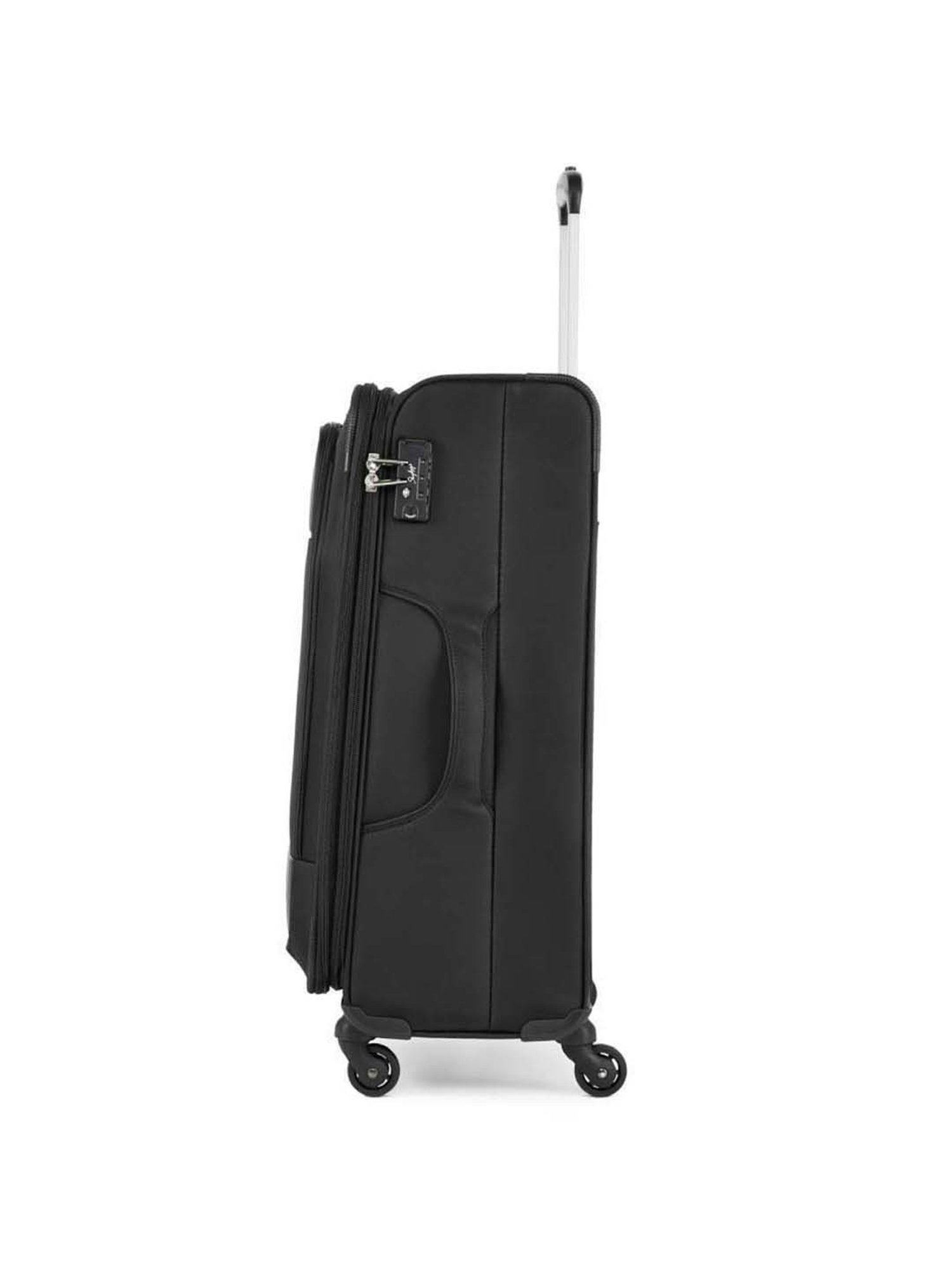 Skybags Quartz Black Solid Soft Medium Trolley Bag - 46 cm