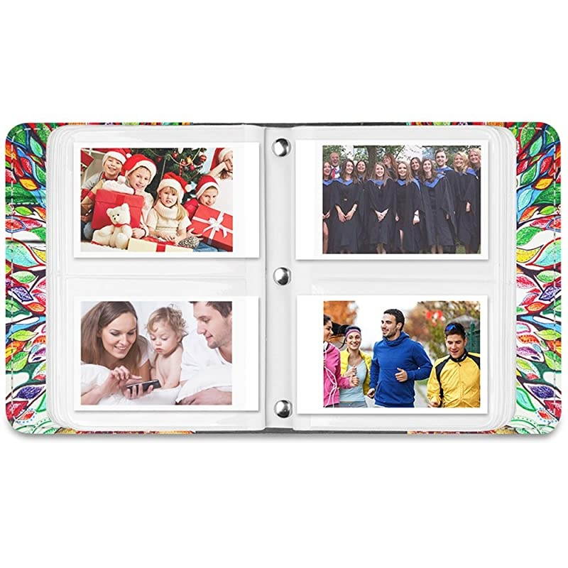 Mini Photo Album for 3Inch Film 104 Pockets Album for Fujifilm Instax Mini 11Mini 9Mini Link PrinterMini LiPlay Canon Ivy CLIQ Polaroid Kodak Instant Print Camera Love Tree