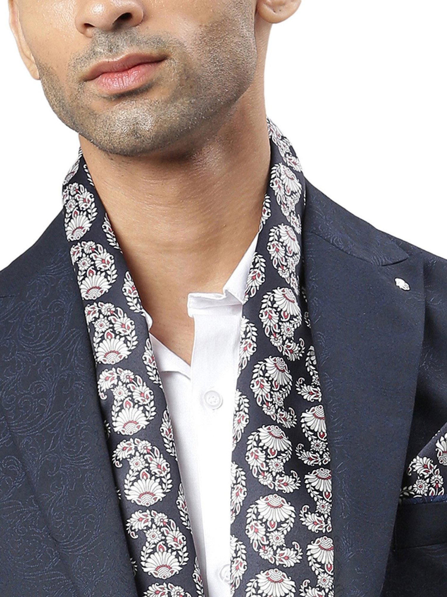 Tossido Black Printed Stole
