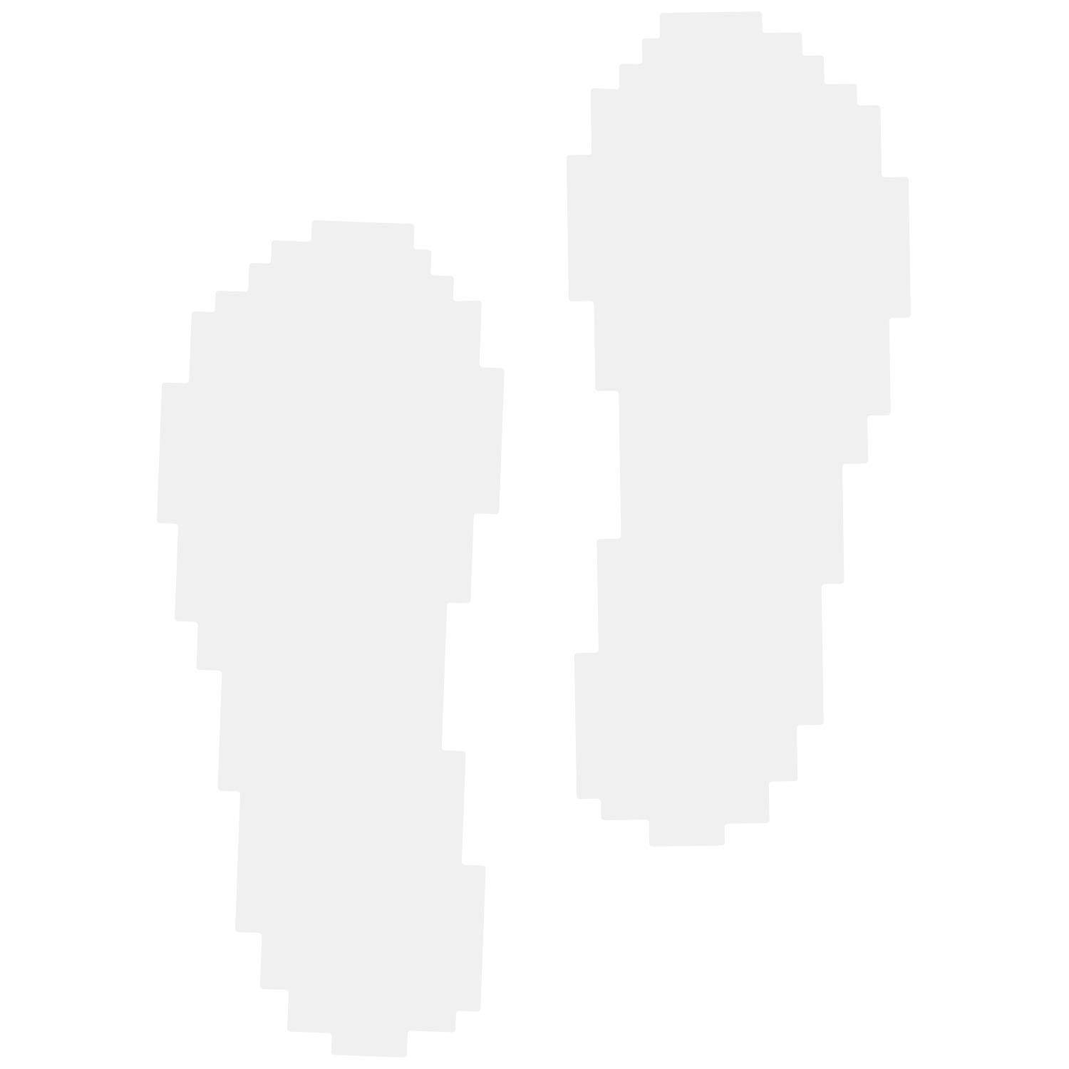 LiteMark 9 Inch Yellow Pixelized Foot Print Decals - Pack of 12