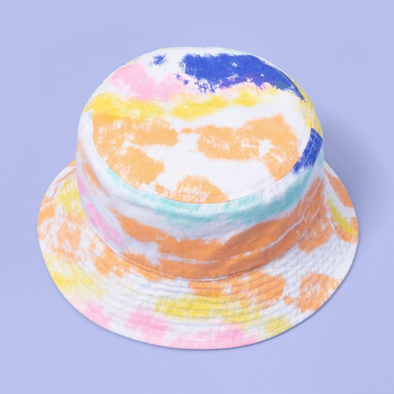 Girls' Panama Straw Striped Hat - art class™ Tan