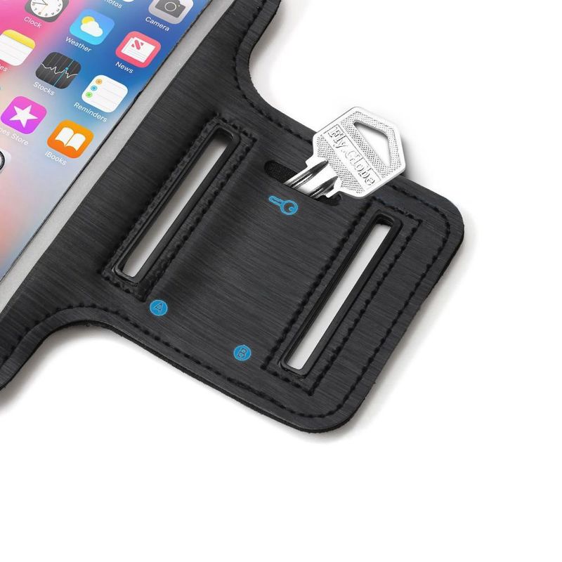 INSTEN Universal Sports Armband 6.49" x 3.74" with Key Holder, Black