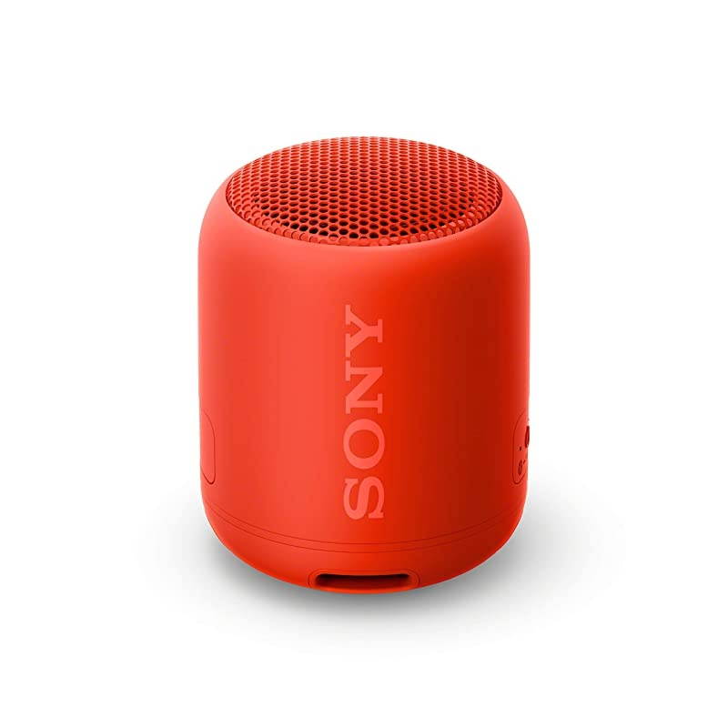 SRS-XB12 Mini Bluetooth Speaker Loud Extra Bass Portable Wireless Speaker with Bluetooth -Loud Audio for Phone Calls- Small Waterproof and Dustproof Travel Music Speakers Red SRS-XB12/R