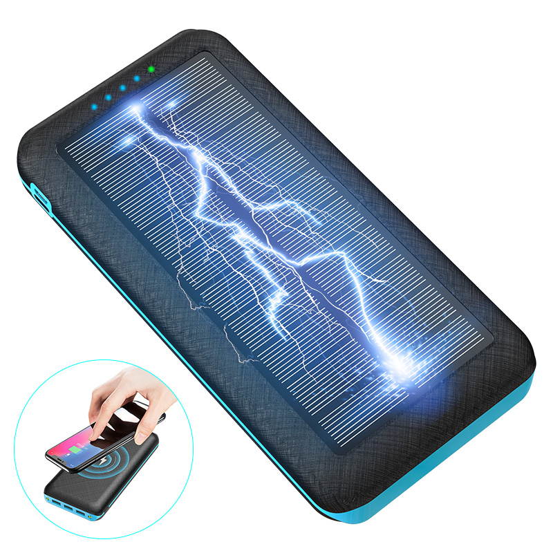 15,000mAh Solar Power Bank Qi Wireless Portable Outdoor Charger 3USB Phone Charger for Xiaomi Samsung Iphone Powerbank