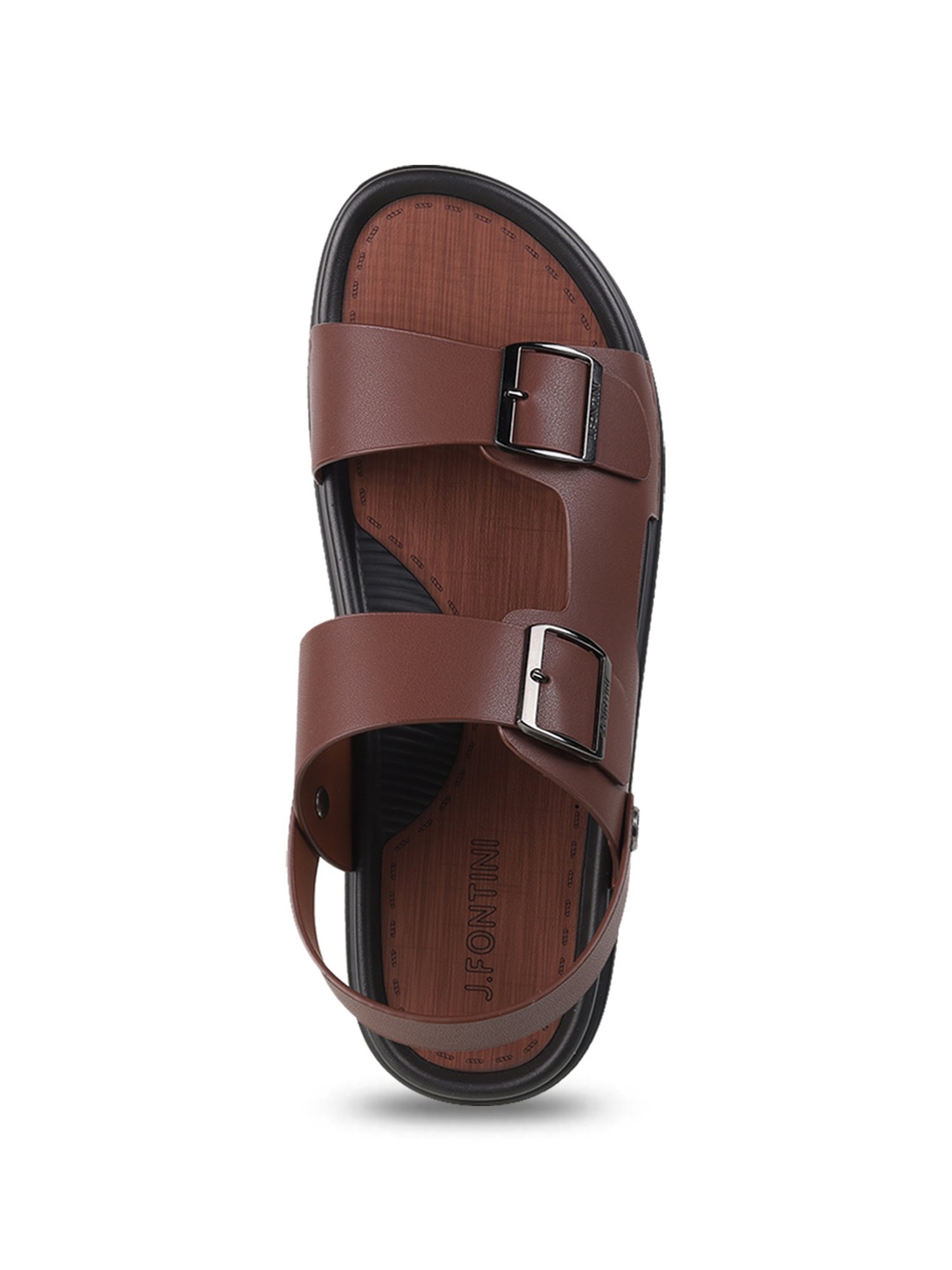 J.Fontini by Mochi Men's Brown Sling Back Sandals