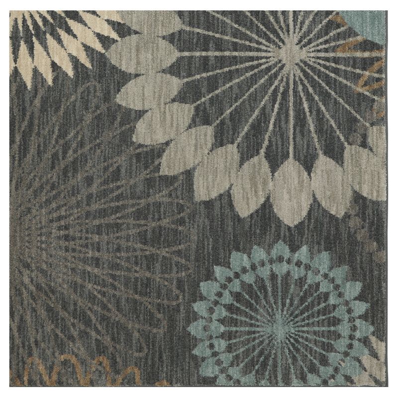 Blue Floral Woven Area Rug 5'X7' - Karastan