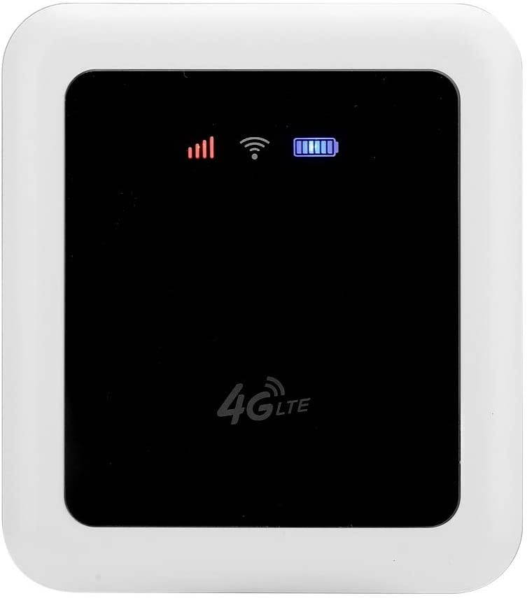 Dpofirs Wireless WiFi RouterMini Portable RouterUniversal Non-SIM-Card White International 4G/3GTravel Routerfor Tablet Phone Laptop Photo Backup/Data Transfer5200mAh Battery