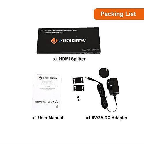 ScalerMultiResolution Output MRO 18GBps 1x8 HDMI 20 Splitter HDR10Dolby Vision 4K60Hz 444 JTECH18GSP18M