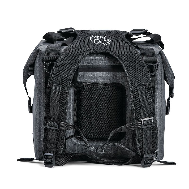 IceMule 1603-SG Traveler Large Foldable Portable Soft Sided Zipper Top 25 Liter 20 Can Lightweight Insulated Waterproof Leak Proof Backpack Cooler Bag