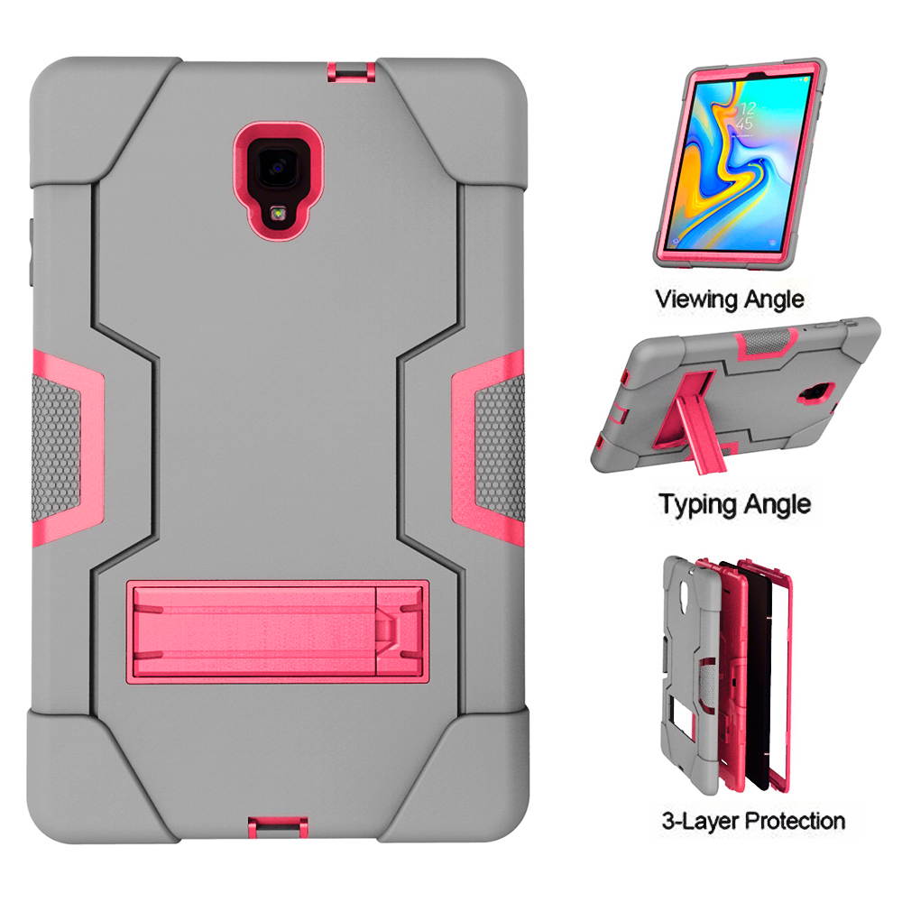 Galaxy Tab A 10.5 2018 Case,Mignova 3 Layer Heavy Duty Hybrid Shockproof Silicone+Hard PC Bumper Full-Body Protective Case Cover with Stand for Samsung Galaxy Tab A 10.5 SM-T590/T595