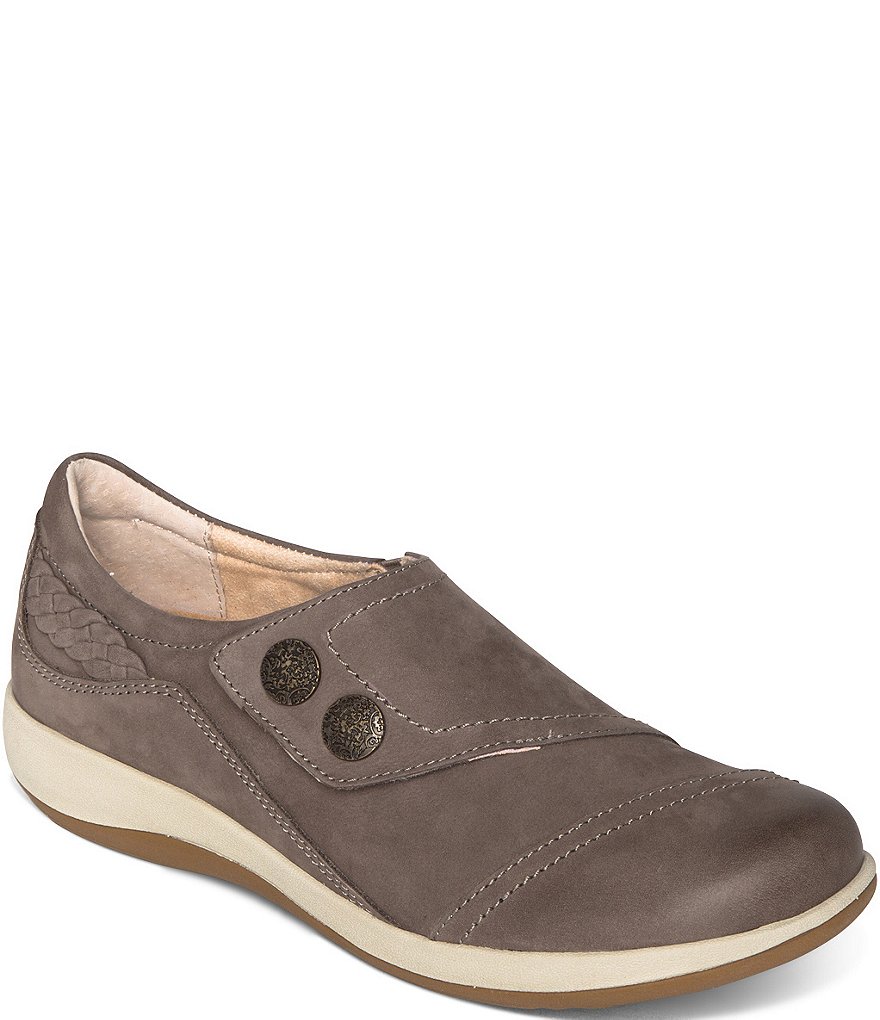 Aetrex Karina Monk Strap Leather Loafers