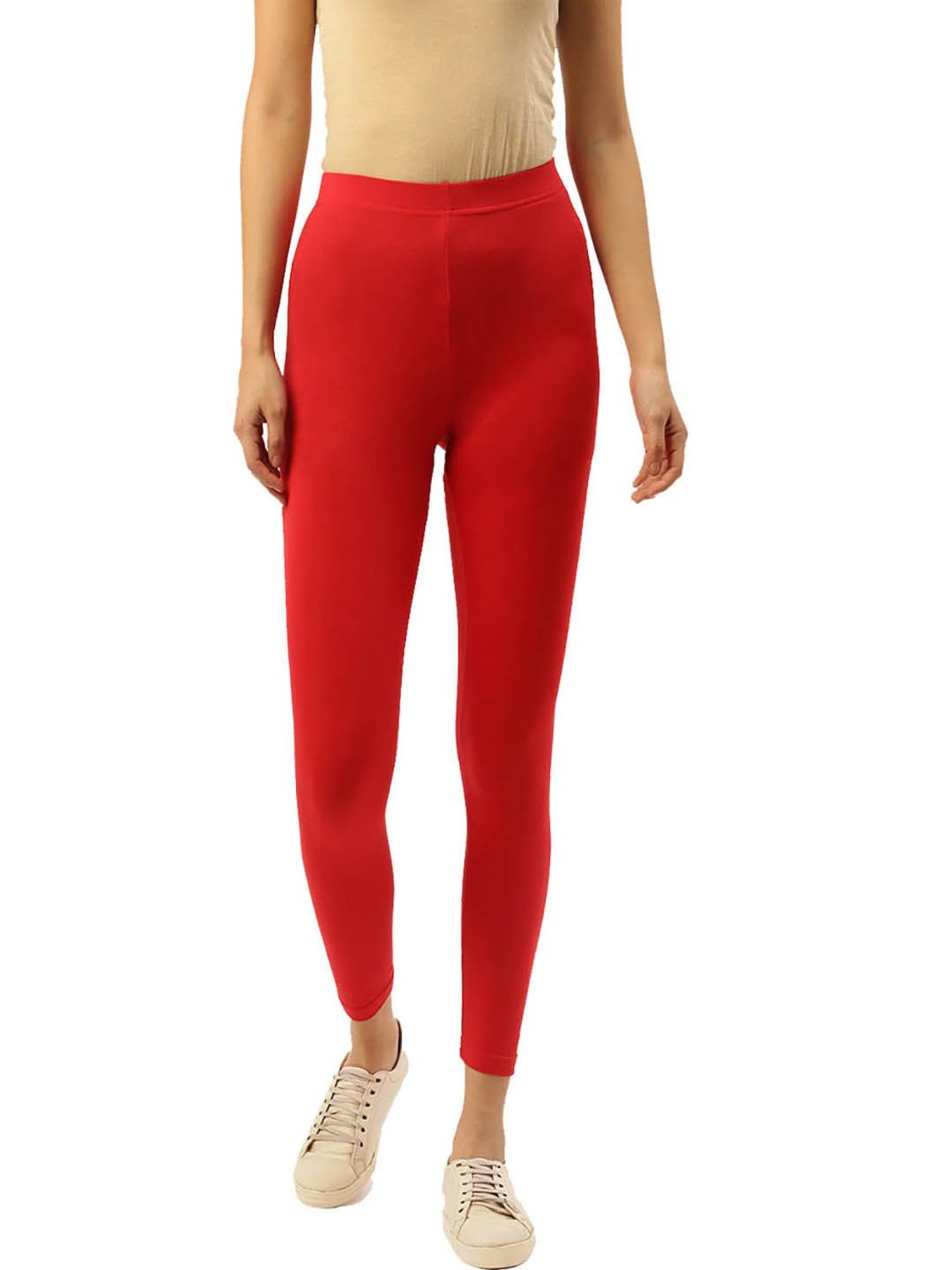 Leading Lady Red Cotton Leggings