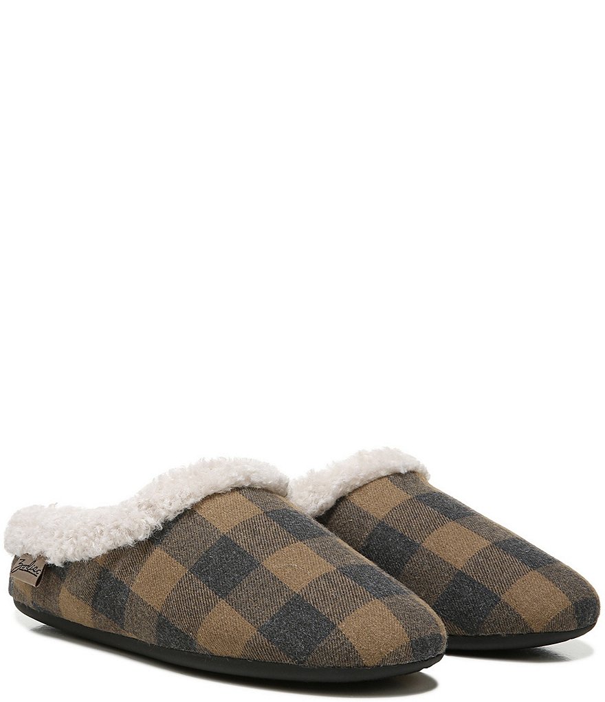 Zodiac Paloma Plaid Faux Shearling Lined Slippers