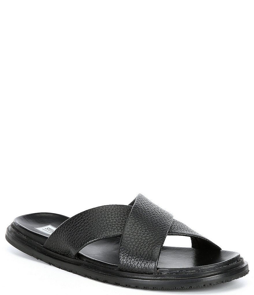 Steve Madden Men's Civic Criss-Cross Leather Sandals