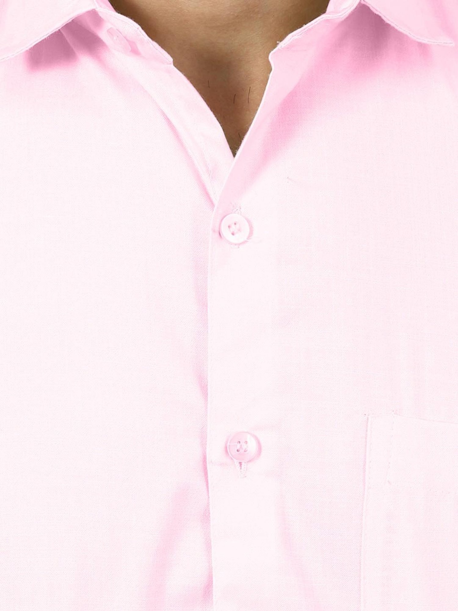 TAHVO Pink Cotton Slim Fit Shirt