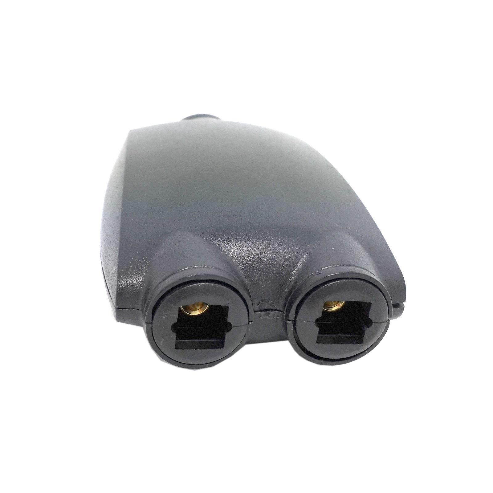 Toslink Digital Optical SPDIF Audio 1 input to 2 output Splitter Adaptor Adapter