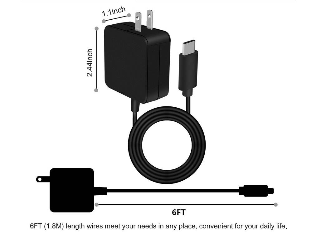 USB-C Type-C 45W AC Adapter for Lenovo Yoga 720 13", Yoga 910 910-13IKB 910-13 80VF002JUS, Miix 720, IdeaPad 720s GX20M33579 Travel Charger Laptop Power Supply