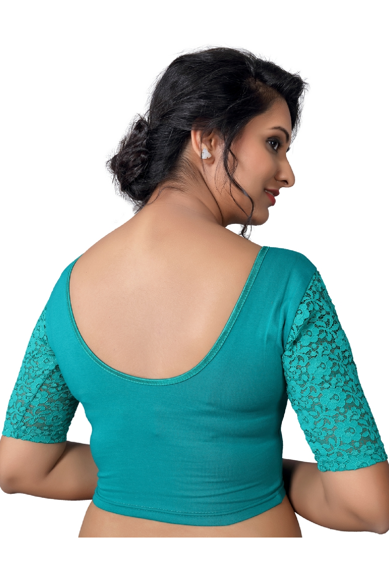 Salwar Studio Teal Textured Blouse