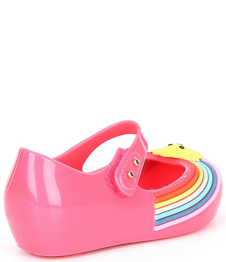 Mini Melissa Girl's Mini Ultra Girl Sunny Day Peep Toe Mary Janes (Toddler)