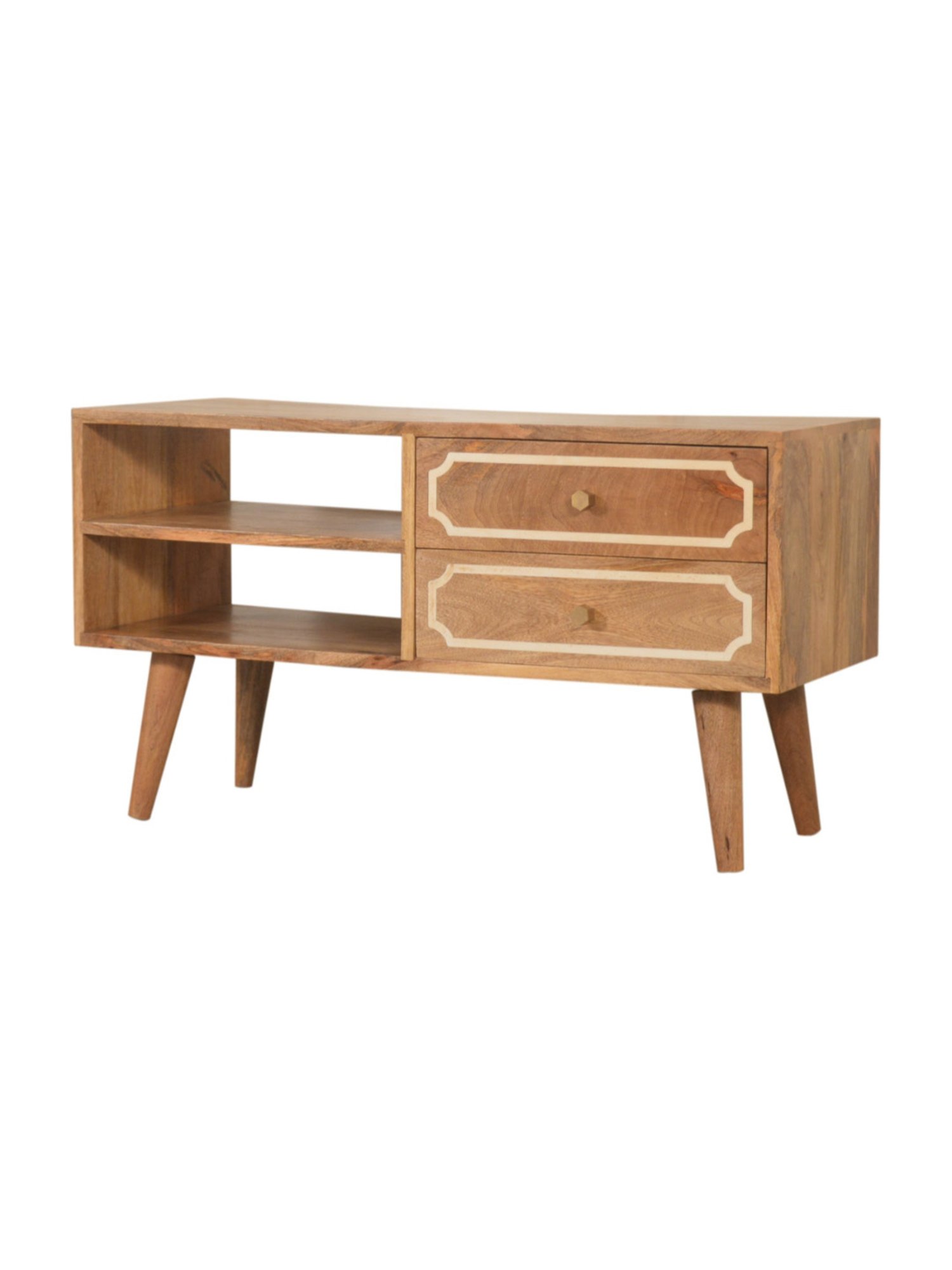 Delite Kom Flex Flowery Wenge & Acacia Dark Engineered Wood TV Entertainment Unit