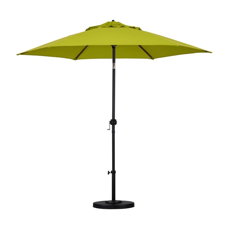 9' x 9' Round Push Tilt Steel Market Patio Umbrella Lime Green - Astella