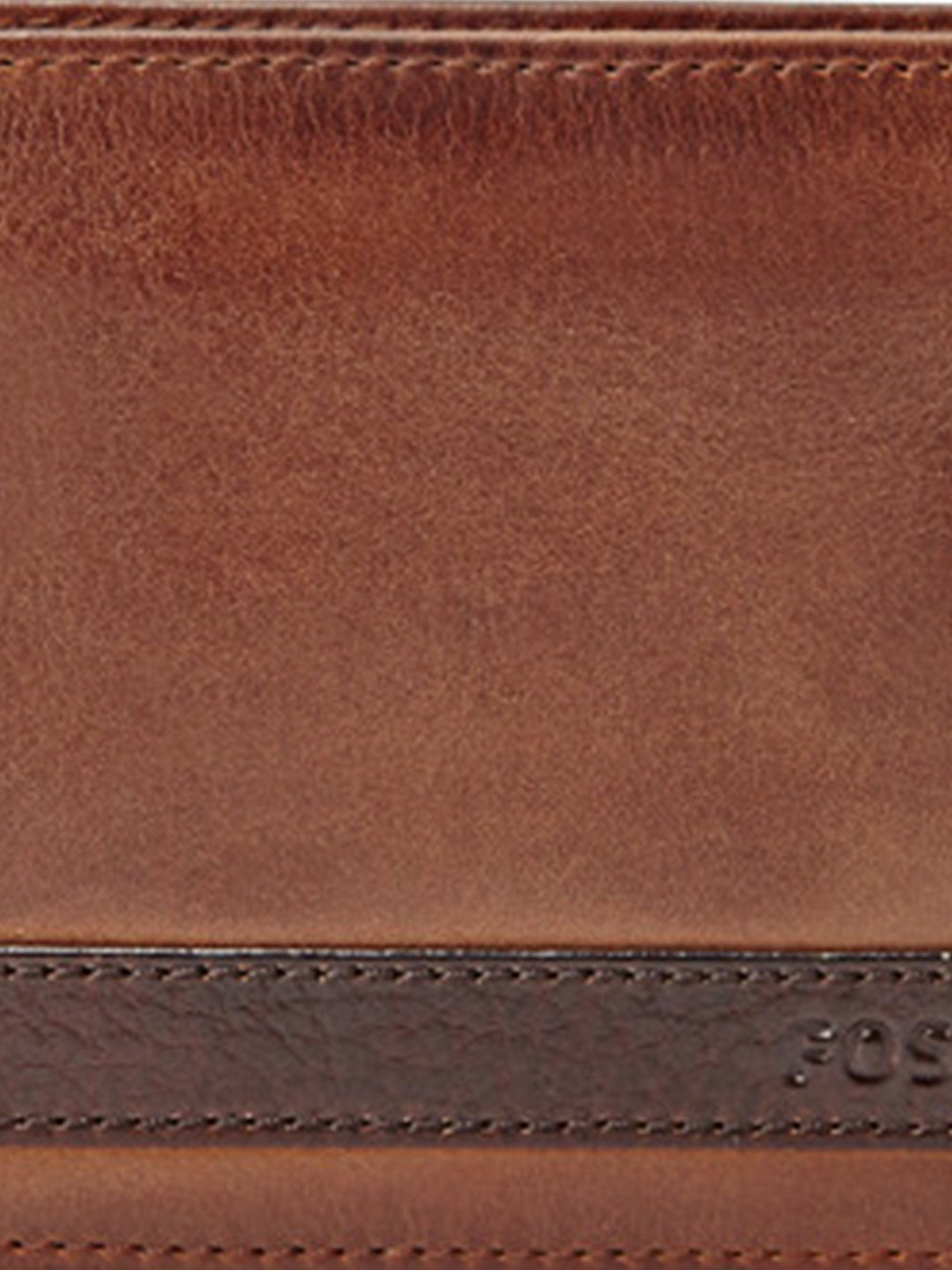 Fossil Quinn Brown Leather Casual Bi-Fold Wallet for Men