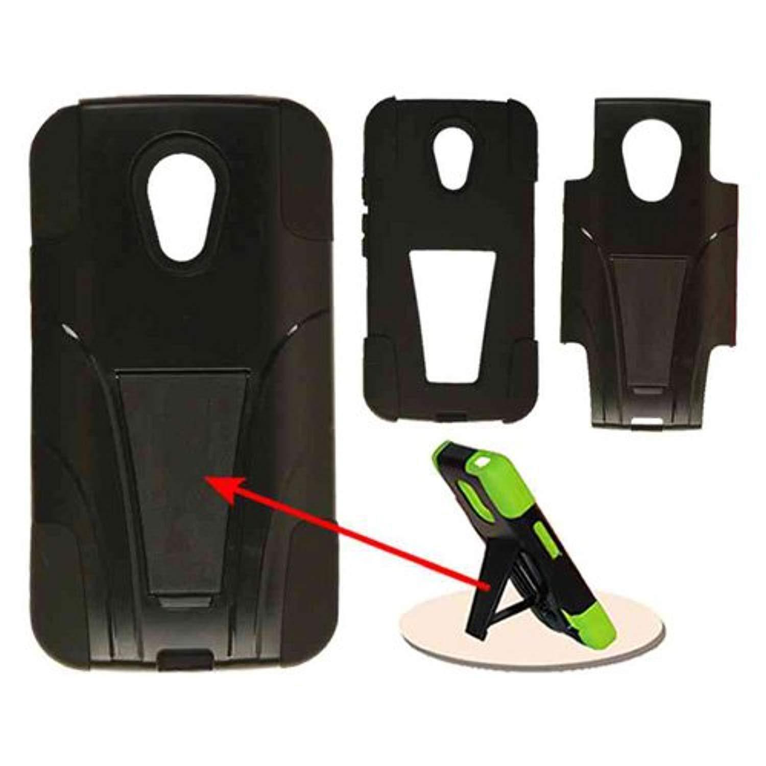 unlimited cellular motg2-pc-jelly-03-bk-a017-g snap-on jelly protector case, motorola moto g2 - black skin and black snap with