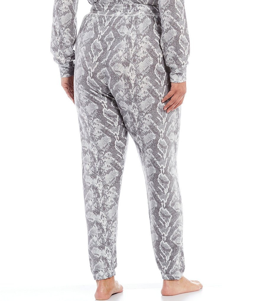 PJ Salvage Plus Snake Print Peachy Jersey Knit Coordinating Jogger Sleep Pants