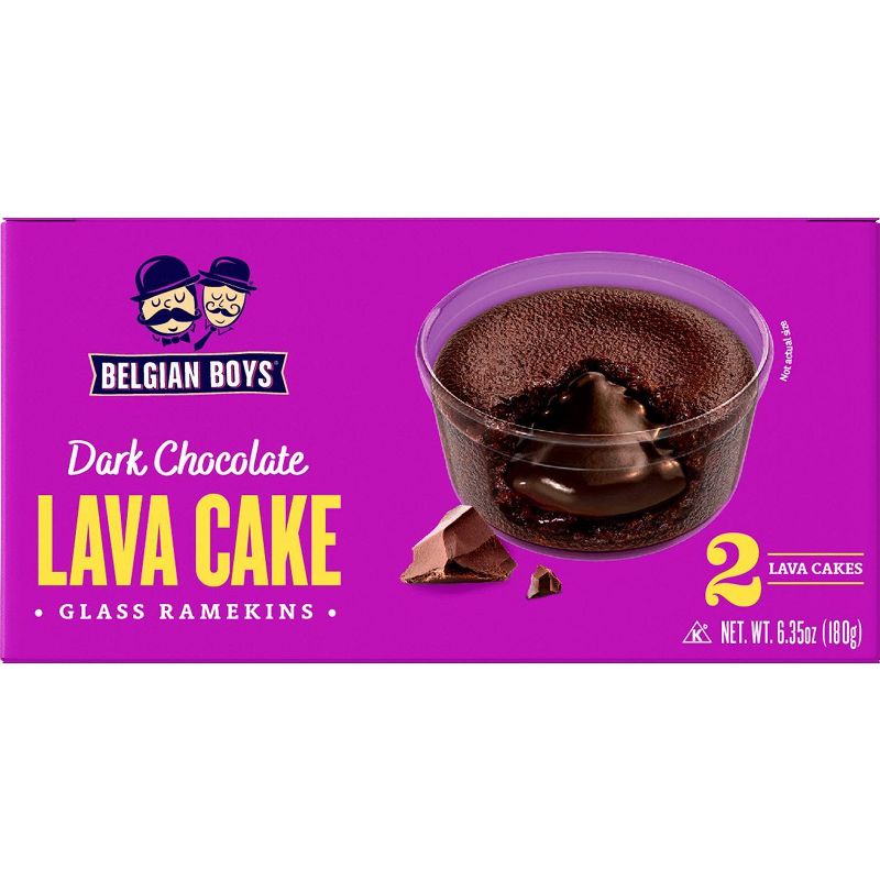 Belgian Boys Dark Chocolate Lava Cake - 6.35oz/2ct
