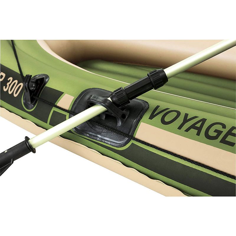 Intex Explorer 200 Inflatable 2 Person River Boat Raft Set with 2 Oars & Pump