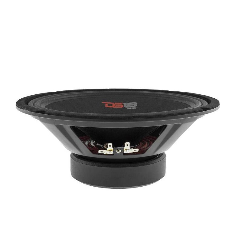 DS18 DS18-PRO-GM8SE Pro GM 8 Inch 480 Watt 8 Ohm Mid Range Car and Truck Door Loudspeaker with Black Steel Basket Sealed Back Design (4 Pack)