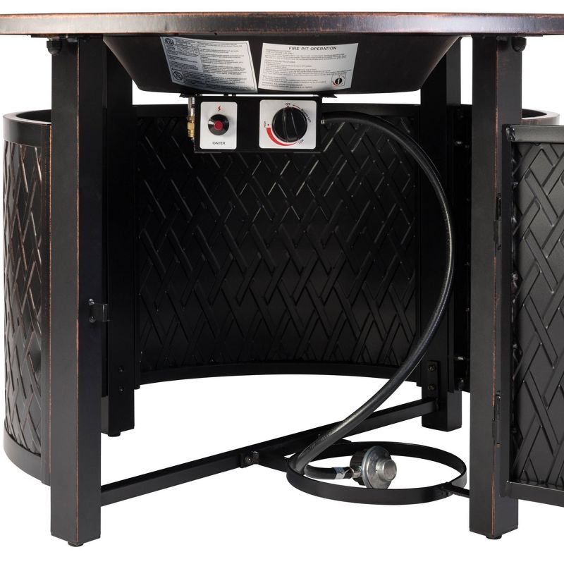 Verona Aluminum Round LPG Fire Pit - Fire Sense
