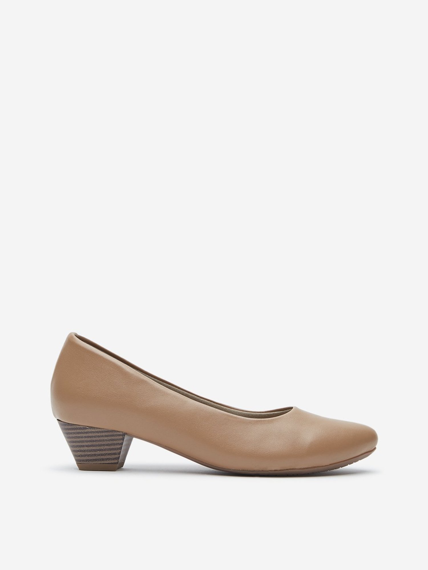 LUNA BLU by Westside Beige Solid Pointed Pump Shoes