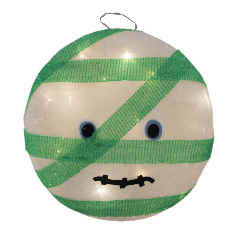 Northlight Set of 2 Green Battery Operated LED Lighted Mummy and Frankenstein Outdoor Halloween Decors 14"