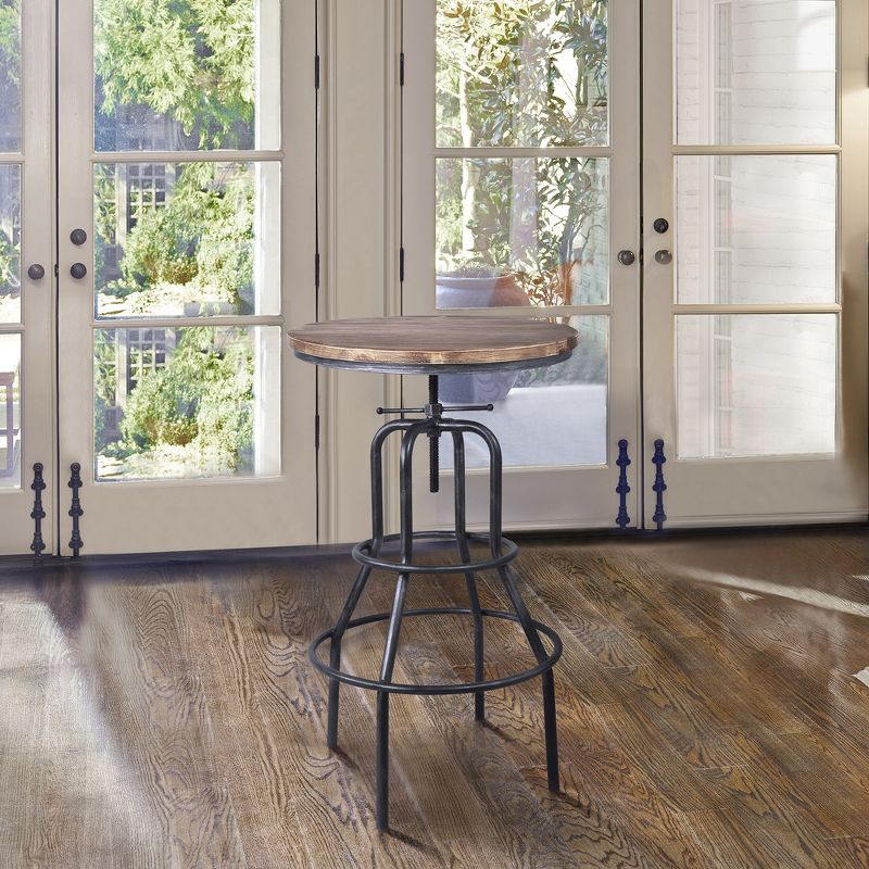 Titan Industrial Adjustable Bar Height Pub Table Gray - Armen Living