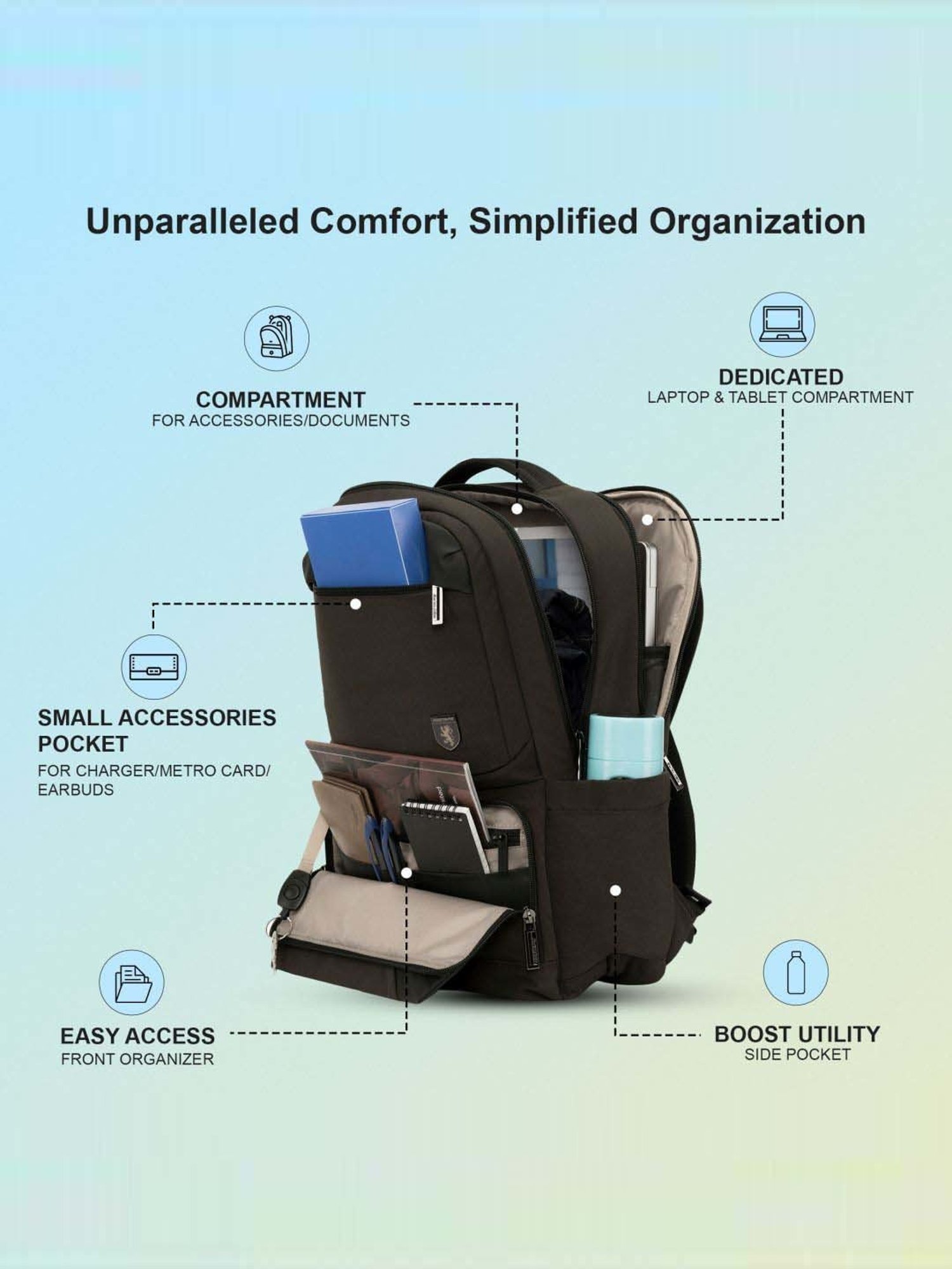 Red Tape 30 Brown Large Laptop Backpack