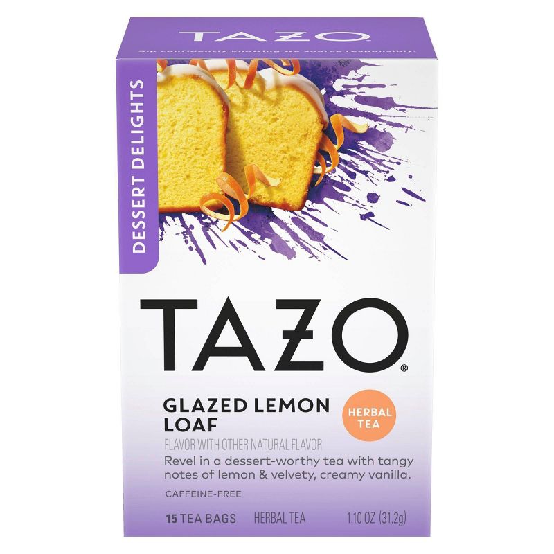 Tazo Glazed Lemon Loaf Dessert Delights Tea Bags - 15ct