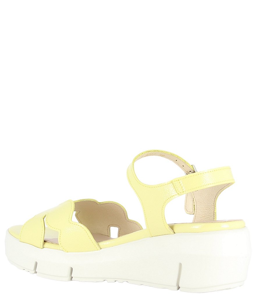 Wonders Christine Patent Leather Extra Light Platform Wedge Sandals