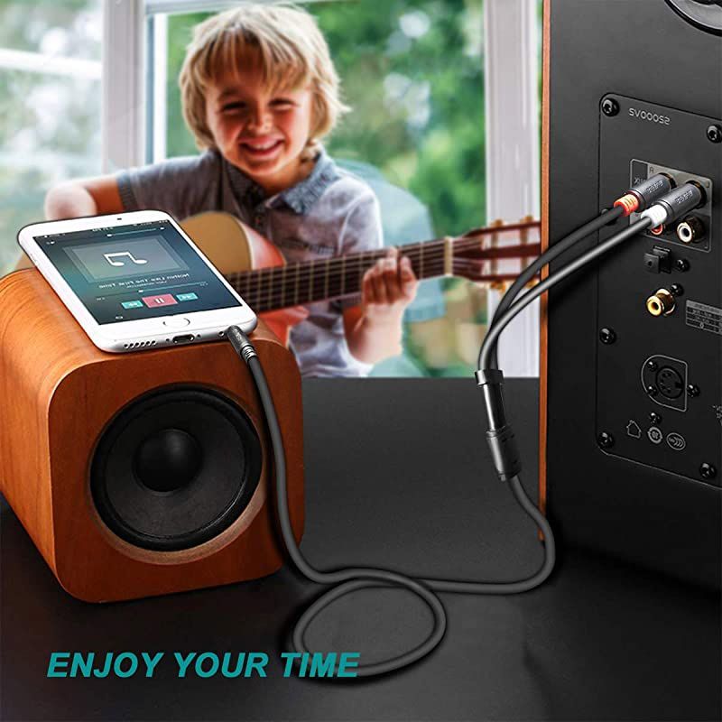 RCA to Audio Cable  35mm to 2Male RCA Stereo Cable 6 Feet