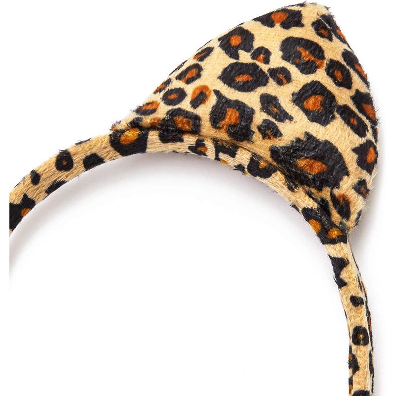 Spooky Central 2-Set Cute Leopard Ears Headband  Animal Halloween Party Decorations, Pink & Brown, 8 x 5.2 in