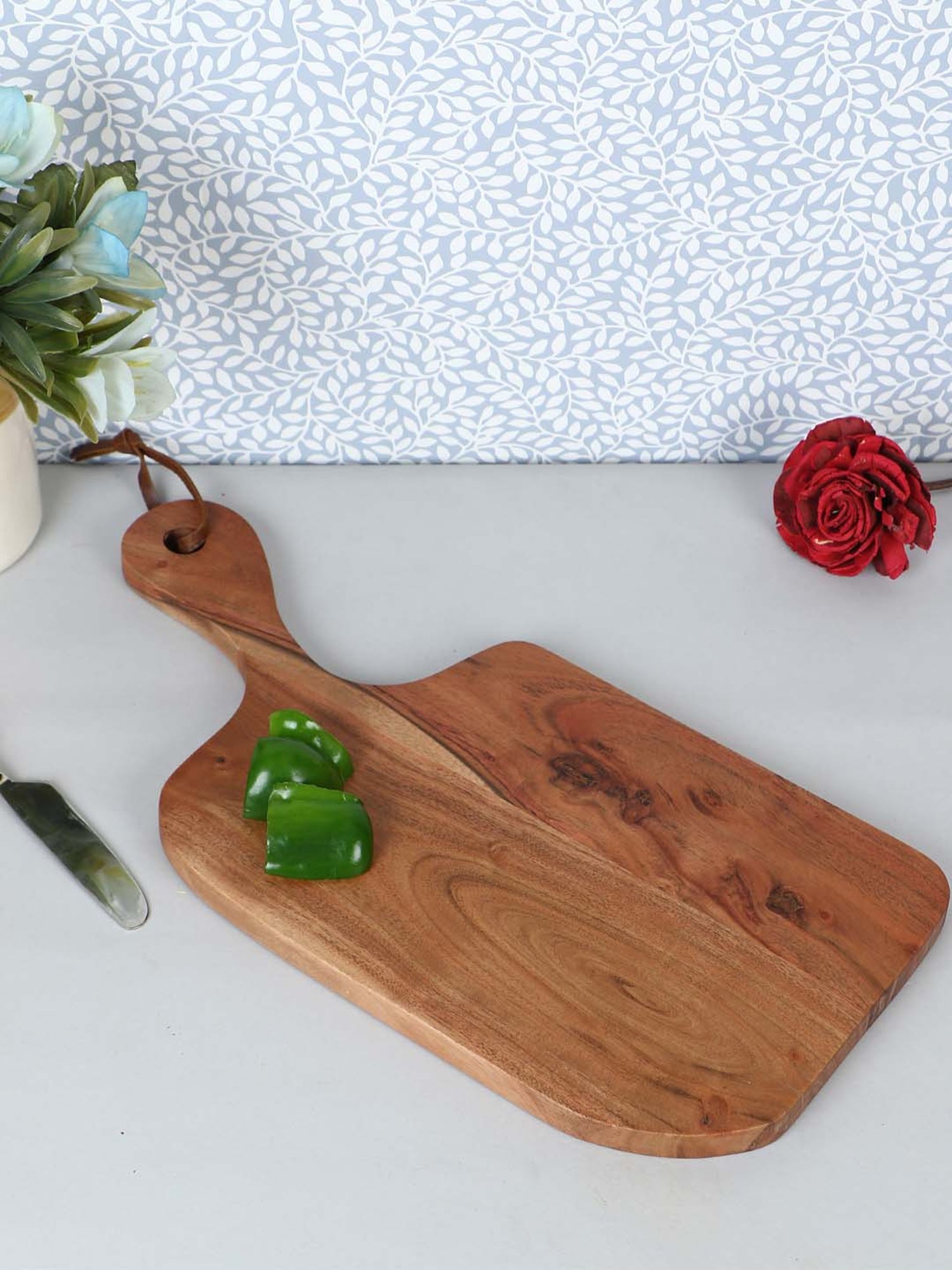 Crayton Beige & Brown Bamboo Chopping Board - Set of 1