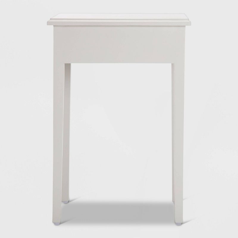 Jules End Table Nightstand with Drawer Light Gray - Adore Decor