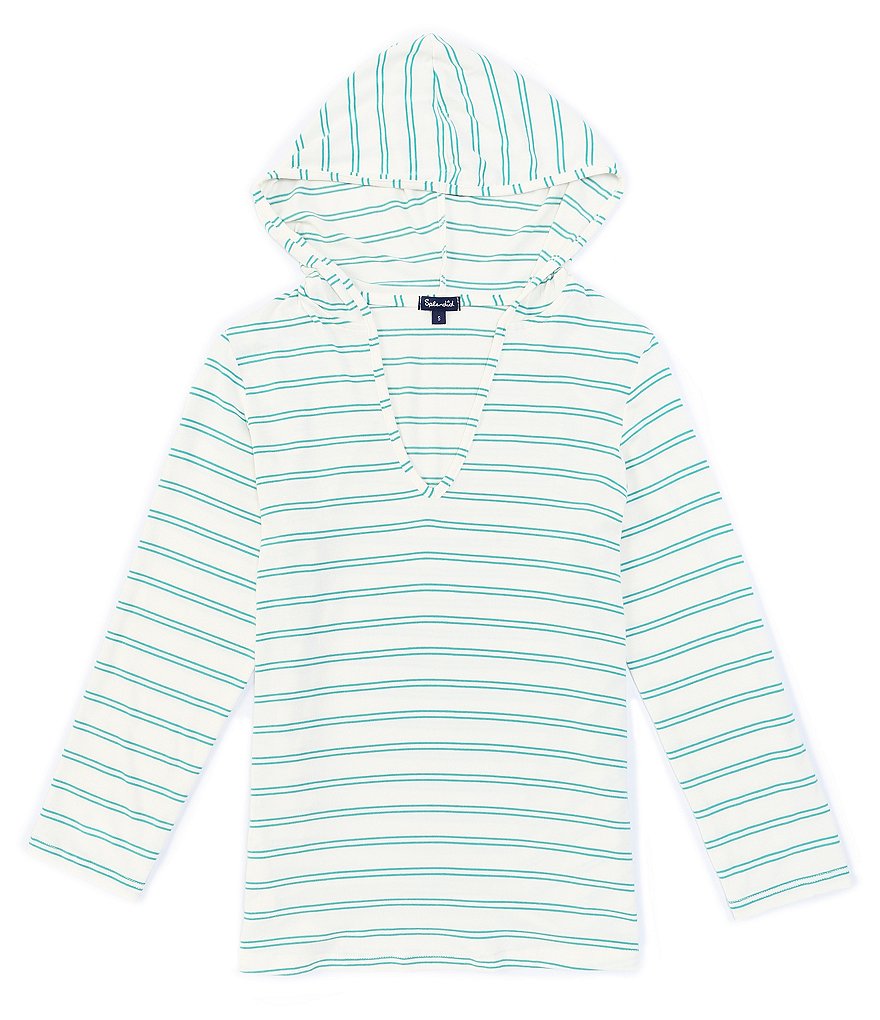 Splendid Big Girls 7-14 Stripe Hooded Swimsuit Coverup