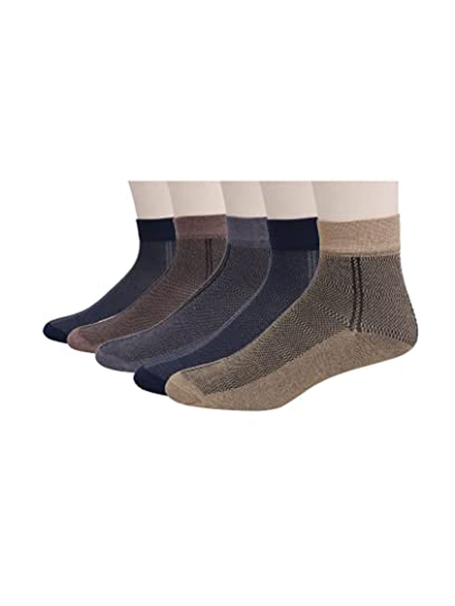 Sokker Multicolor Cotton Solid Socks - Set of 5
