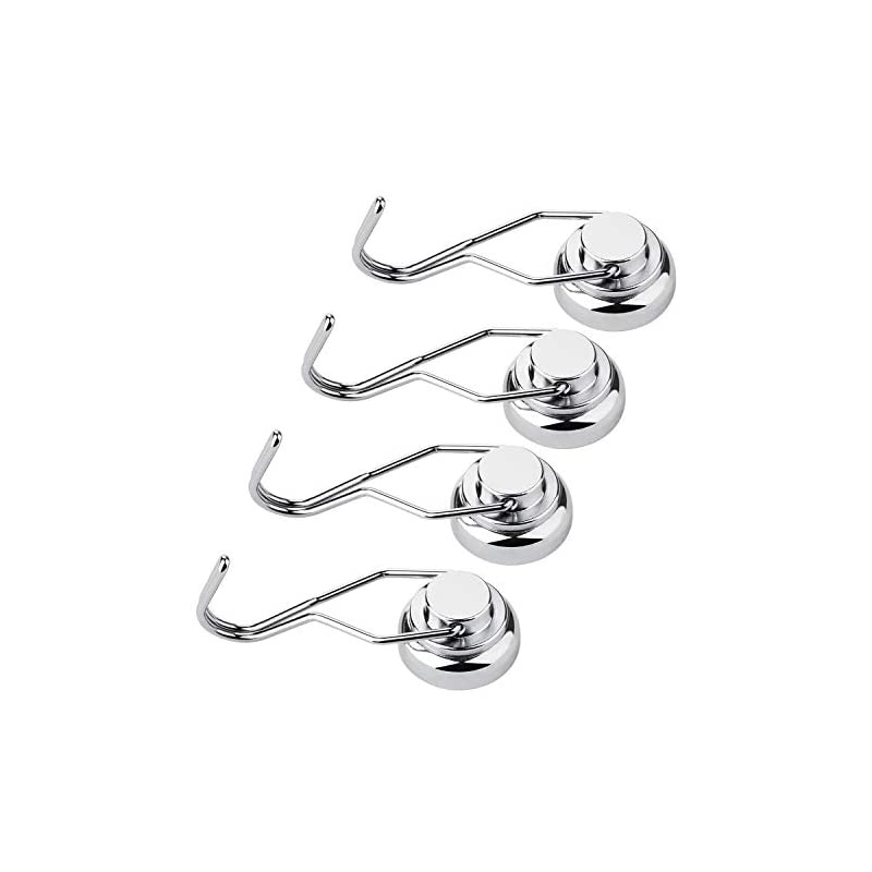 Swivel Swing Magnetic Hooks, 30lb Strong Heavy Duty Neodymium Magnet Hooks - Use for Home Kitchen Office Garage Outdoor Hanging(4 Pack)