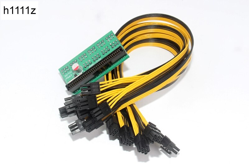 A Power Supply Breakout Board Adapter DPS-1200FB/QB + 50cm 6pin 10 Cable Power Supply Kit for Ethereum BTC Antminer Miner Mining
