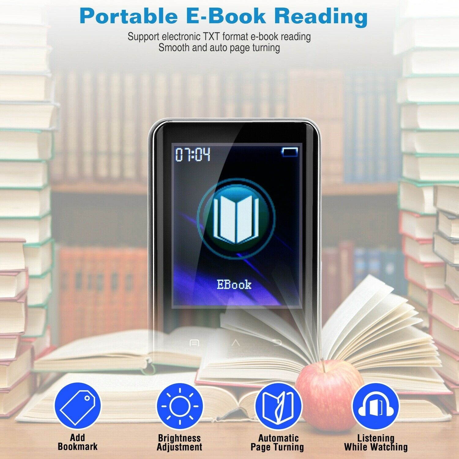 Portable Wireless MP3 Music Player with FM Hi-Fi Lossless Support up to 32GB